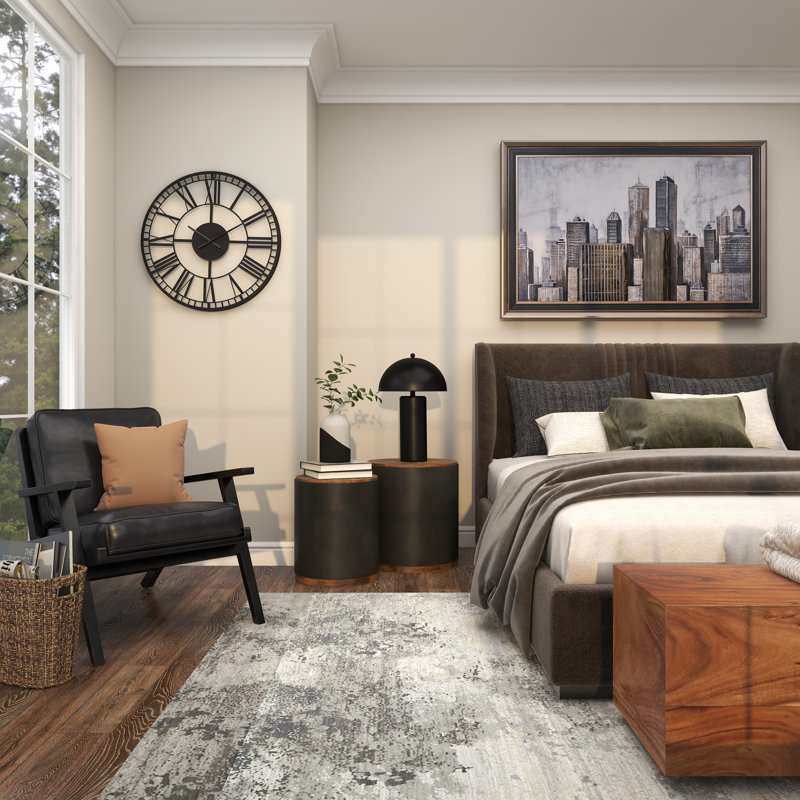 The Twillery Co.® Metal Side End Accent Table with Brown The Twillery Co.® Metal Side End Accent Table with Brown